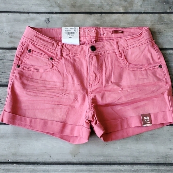NWT Arizona Girls Shorts Sz 14 1/2 Plus - Picture 1 of 5